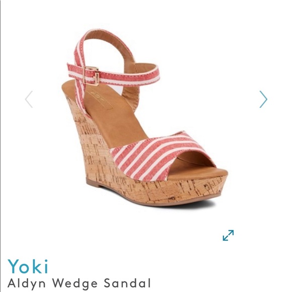 Woven striped wedge sandal - Picture 7 of 7